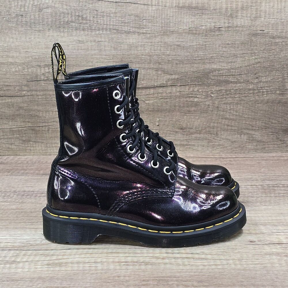 Dr. Martens 1460 Women's Size 5 Metallic Purple Lace Up Boots (25562)